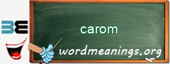 WordMeaning blackboard for carom